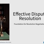 Effective Dispute Resolution