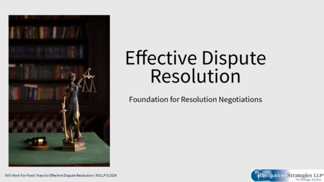 Effective Dispute Resolution